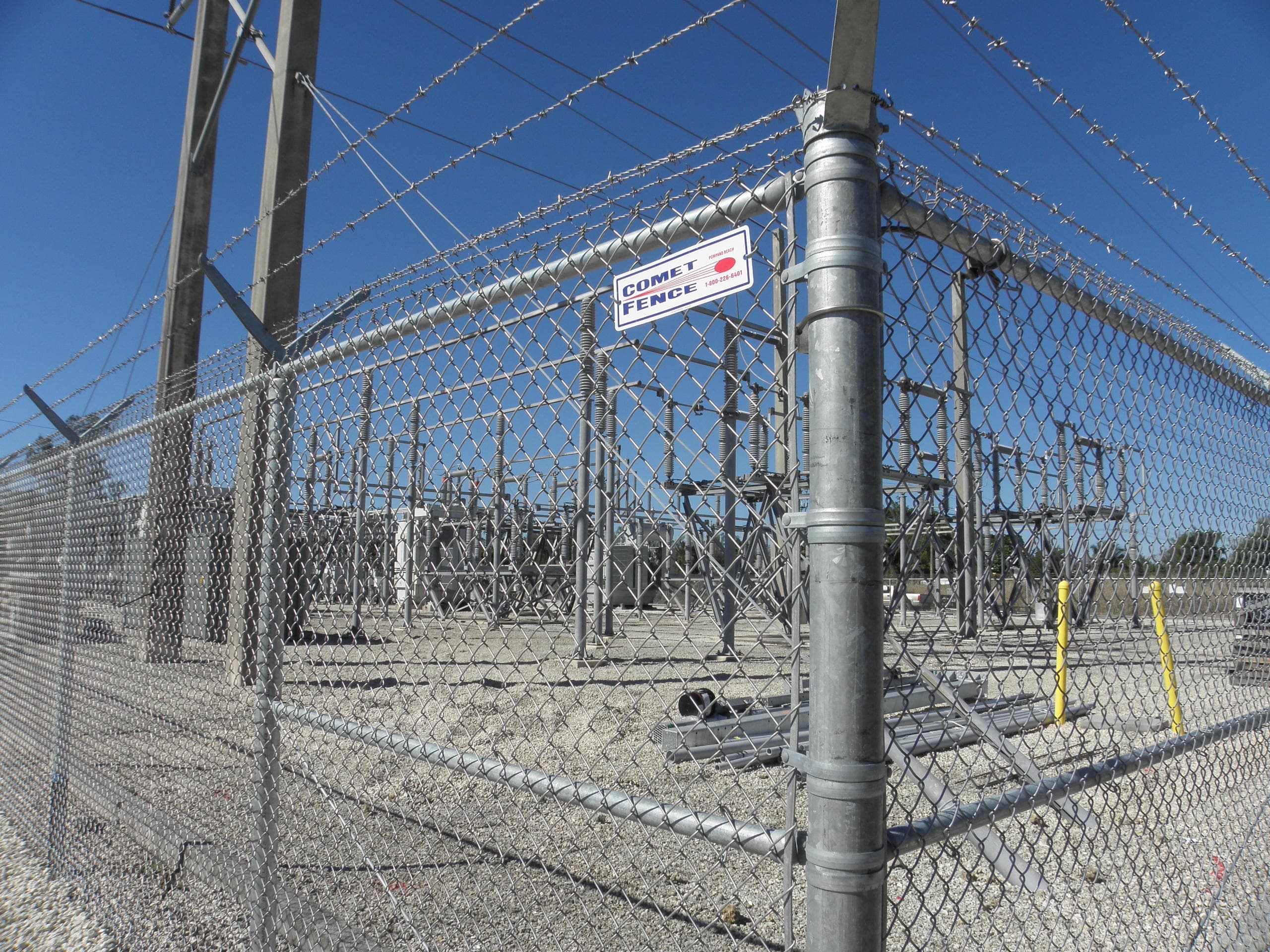 Chain link fencing installation representing Comet Fence craftsmanship